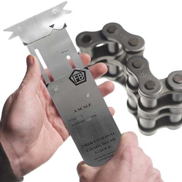 FB chain wear gauge stainless steel (premium)