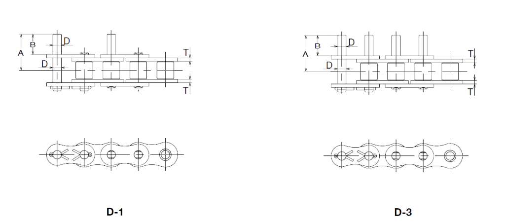 Zexus Steel Conveyor Chain D-1, D-3 Attachments