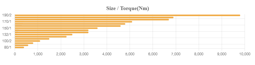 STM - P Series Size Torque drawing