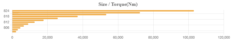 RXP 800 CR Size Torque Drawing