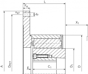 Ringfeder Torsional Highflex Couplings TNR 2425-1 drawing