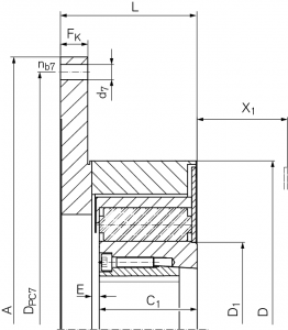 Ringfeder Torsional Highflex Couplings TNR 2425-2 drawing