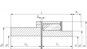 Ringfeder Torsional Highflex Couplings TNR 2428-1 drawing