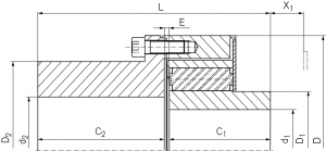Ringfeder Torsional Highflex Couplings TNR 2428-2 drawing