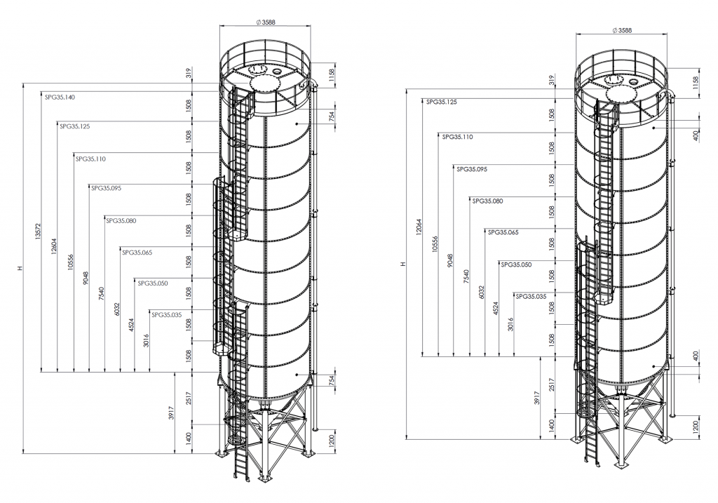 WAM SILOFAB Silo Diagram